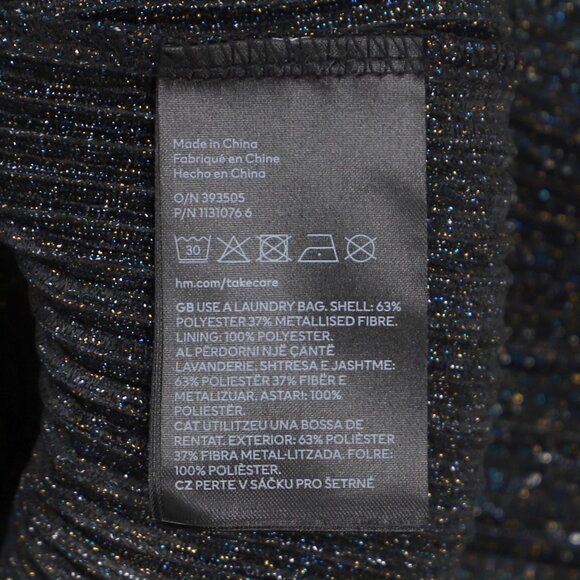 NWT H&M Glittery Jersey Wrap Blue Dress Size 4XL - Picture 8 of 8